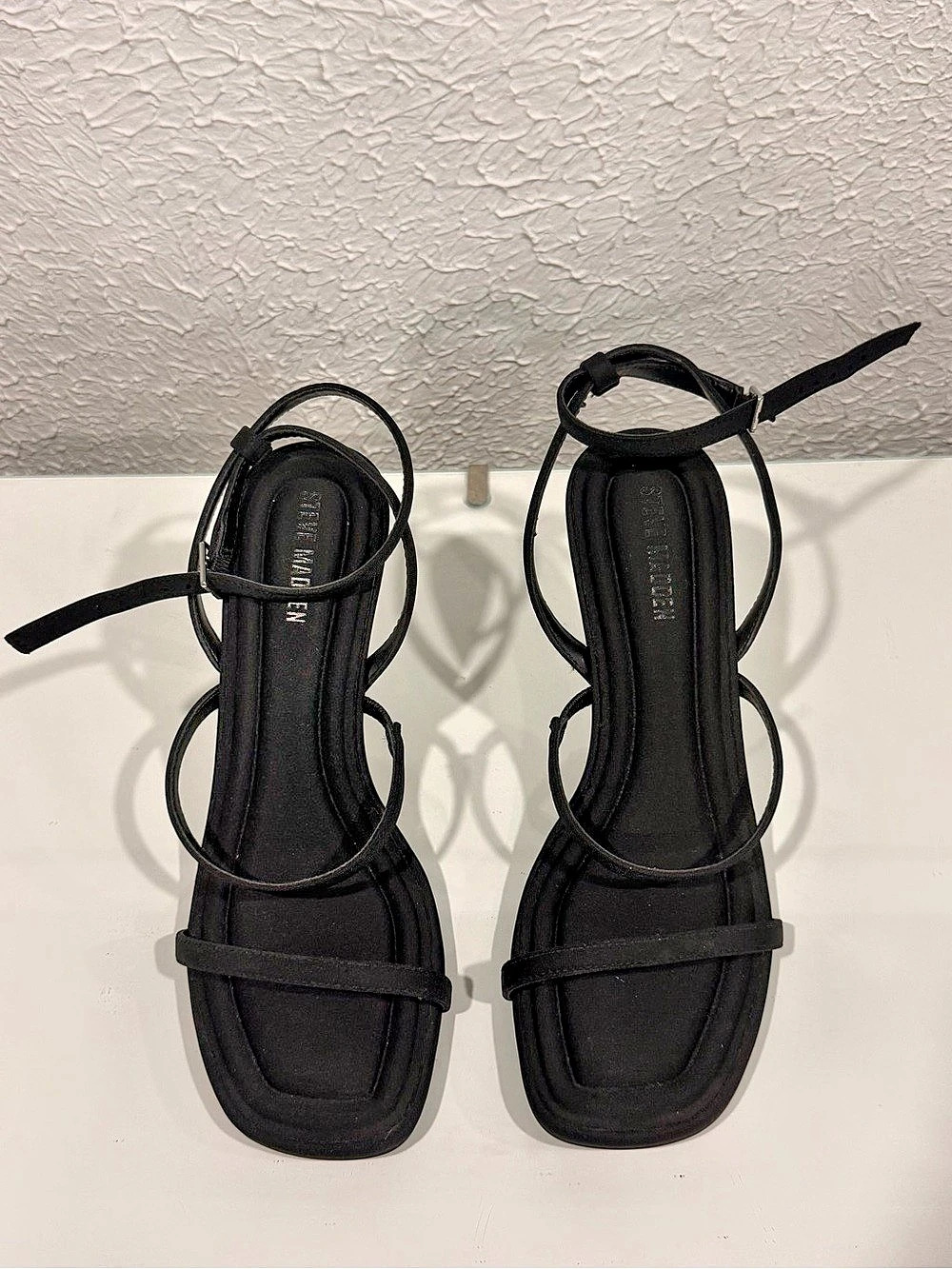 Steve Madden Black Strappy Heels